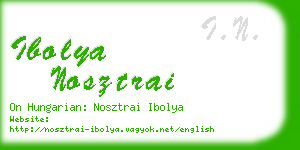 ibolya nosztrai business card